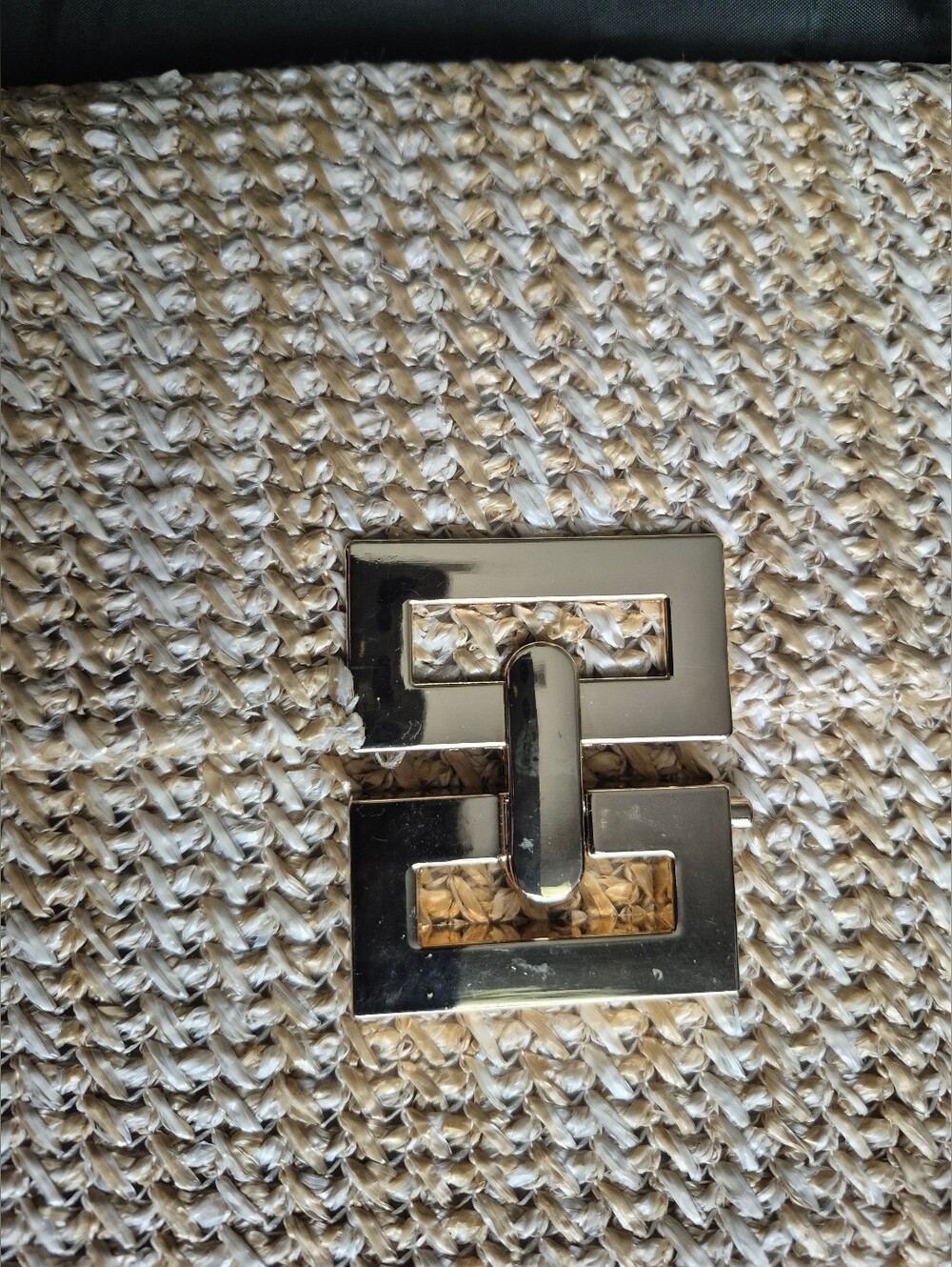 Woven straw envelope clutch summer bag - Picture 2 of 11